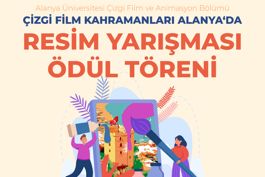 Çizgi Film Kahramanları Alanya'da Resim Yarışması Ödül Töreni
