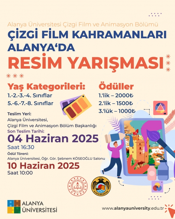 "Çizgi Film Kahramanları Alanya’da" Yarışması