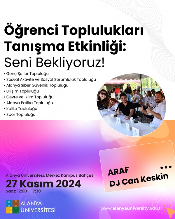 Öğrenci Toplulukları Tanışma Etkinliği