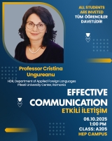 PROF. CRISTINA UNGUREANU İLE ETKİLİ İLETİŞİM DERSİ