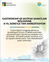 Alanya Üniversitesi’nde Doktora Programları dönemi başlıyor : Gastronomi ve Mutfak Sanatları (İngilizce) Programı TURAK Tarafından Akredite Edildi