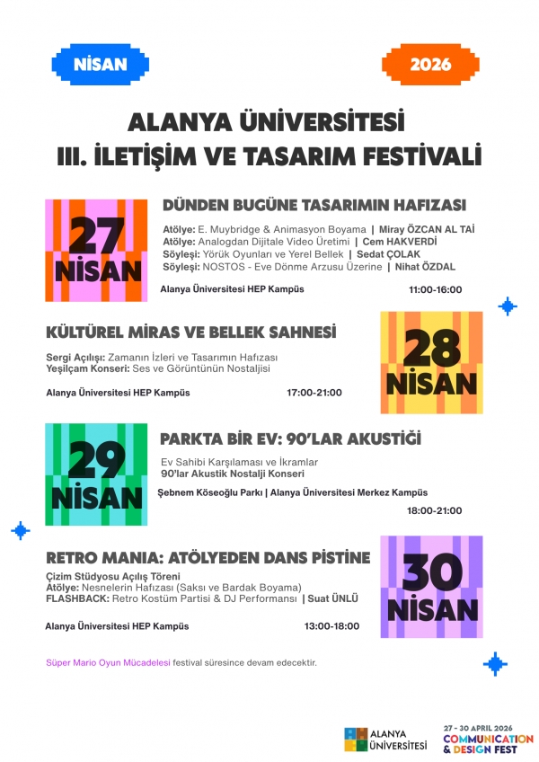 Alanya Üniversitesi III. İletişim ve Tasarım Festivali ile Nostaljiyi Geleceğe Taşıyor