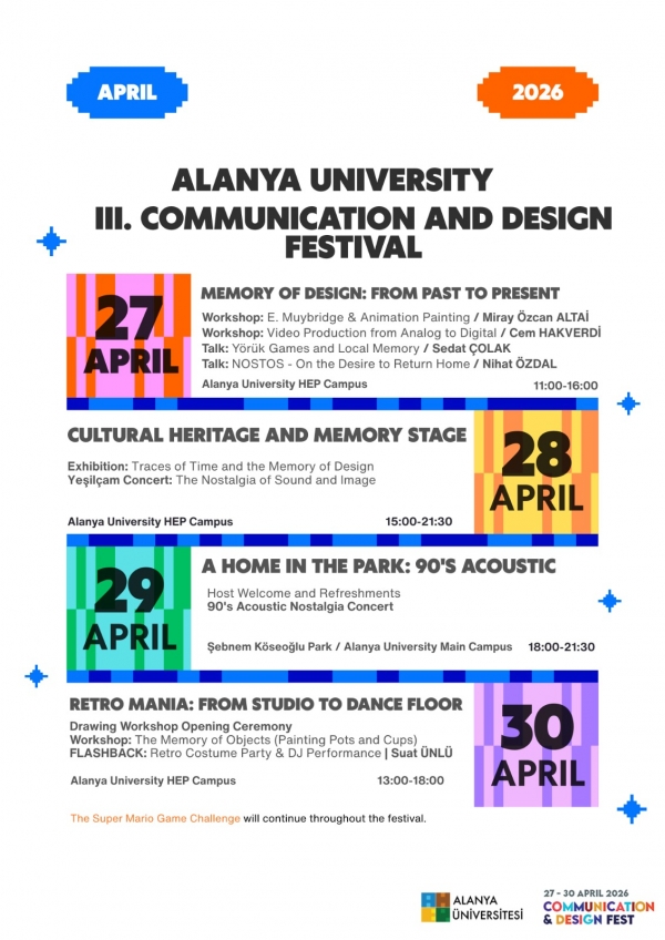 ALANYA ÜNİVERSİTESİ III. İLETİŞİM VE TASARIM FESTİVALİ