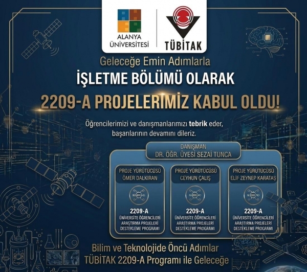 İşletme Bölümü Öğrencilerinden TÜBİTAK Destekli Proje Başarısı
