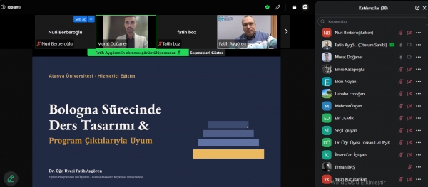 Alanya Üniversitesi’nde “Bologna Sürecinde Ders Tasarımı ve Program Çıktılarıyla Uyum” Eğitimi Gerçekleştirildi