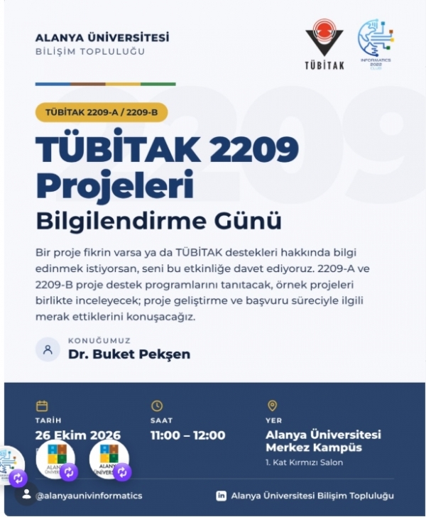 TÜBİTAK 2209 Projeleri Bilgilendirme Günü