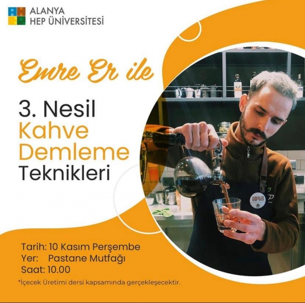 3. Nesil Kahve Demleme Teknikleri ile Emre ER konuğumuz oldu.