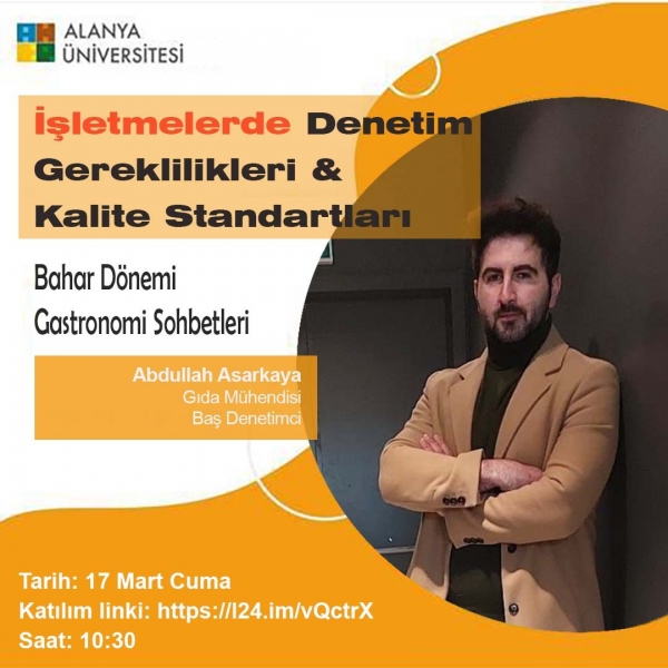 Our guest at Gastronomy Talks: Food Engineer Abdullah ASARKAYA