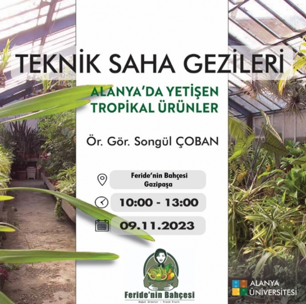 Alanya'da Yetişen Tropikal Ürünler Temalı Teknik Saha Gezisi