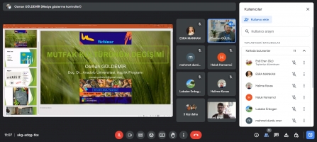 Doç. Dr. Osman Güldemir ile "Mutfak Kültürünün Değişimi" konulu webinar gerçekleştirildi.