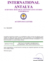 Yüksek lisans öğrencimiz Burak Şen, 2-4 Aralık 2023 tarihinde Antalya'da düzenlenen International Scientific Research And Innovative Studies Congress-VI'e sözlü bildiri sunumu ile katılım gösterdi.