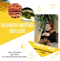 Üniversitemizde "Ayntâb'tan Gaziantep'e Mutfak Kültürü" konulu söyleşi gerçekleştirildi.