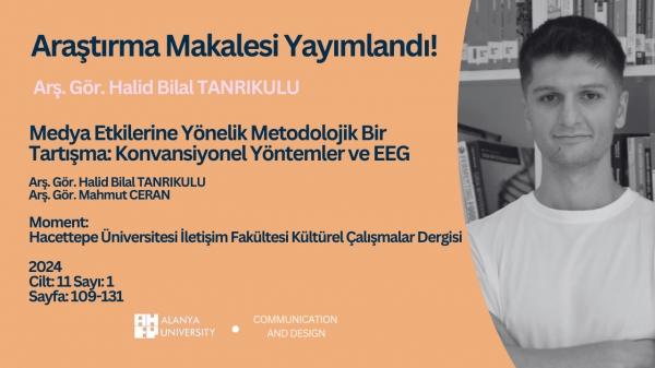 Araştırma Makalesi Yayımlandı!